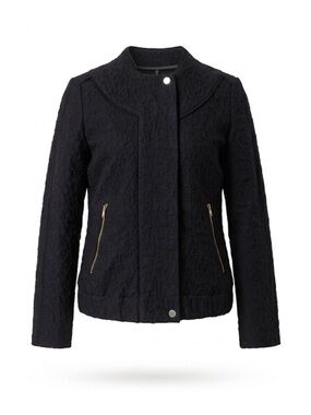 Zara Trafaluc (TRF) Black Textured Bomber Jacket Size XS Great Condition!
